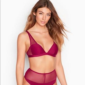 Victoria’s Secret Unlined Mesh Plunge Bralette